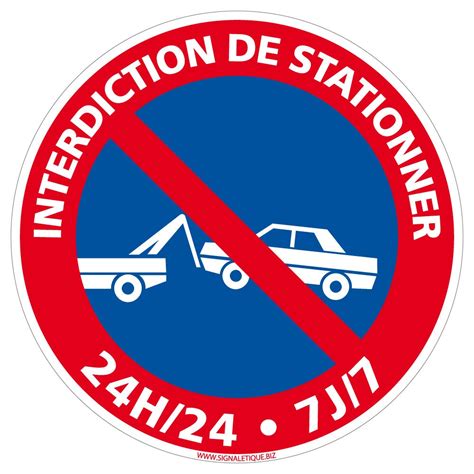 Panneau Interdiction De Stationner Panneau De Signalisation Taille