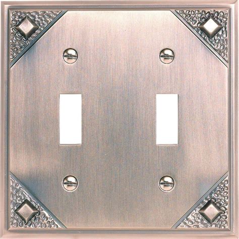 Craftsman Collection Double Toggle Switchplate In Copper By Atlas