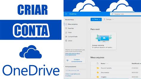 Criar Conta No Onedrive Passo A Passo Youtube