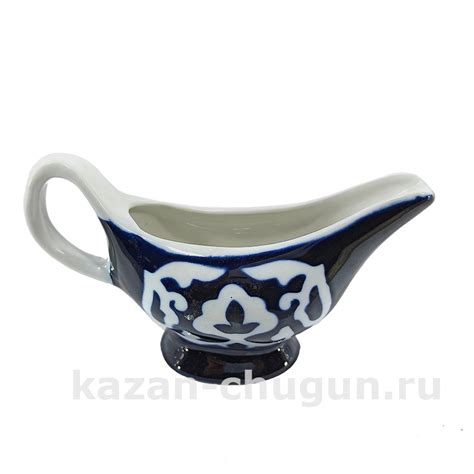 Соусник фарфоровый синий из набора пахта