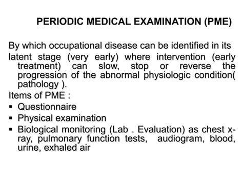 Prevention & control of occupational diseases | PPT