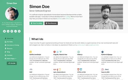 Bootstrap 5 Portfolio Templates & Resumes - WrapBootstrap