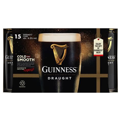 Guinness Stout Can Pack 15 X 500ml Centra