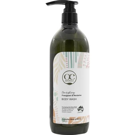 Oc Naturals Nourishing Frangipani And Nectarine Body Wash 725ml Woolworths