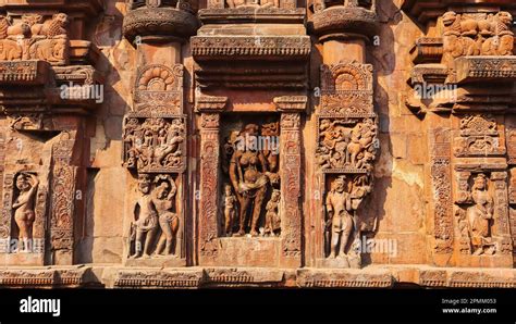 Sculptures of Hindu God and Goddess on the Baitala Deula, Temple is ...