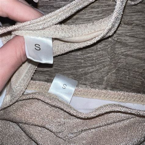 No Brand Swim New Jenny Sparkly Swimsuit Bikini Set Size Small Gold Poshmark