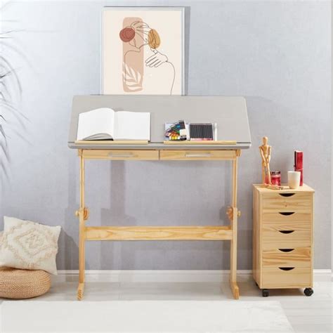 Bureau Enfant Colier Junior Olivia Table Dessin R Glable En Hauteur