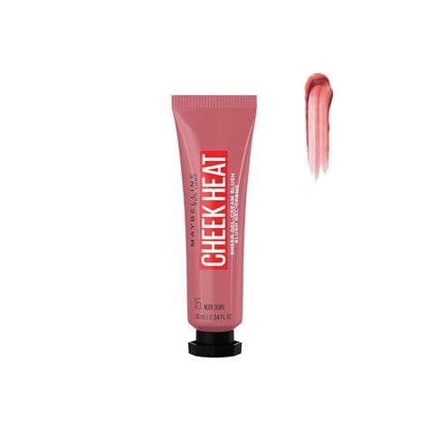 Buy Maybelline Cheek Heat Sheer Gel Cream Blush 15 Nude Burn 10ml Egypt