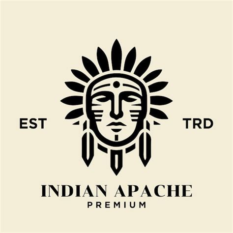 Premium Vector Indian Apache Tribe Logo Icon Design