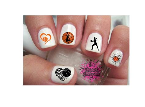 Basketball Nail Art Decals - Etsy