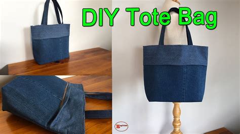 Tote Bag Sewing Tutorial Diy Tote Bag From Old Jeans Recycle Jeans Bag Diy Bags Sewing