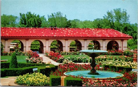 Unity Village Rose Garden Missouri Fountain Flowers Forest UNP Vintage