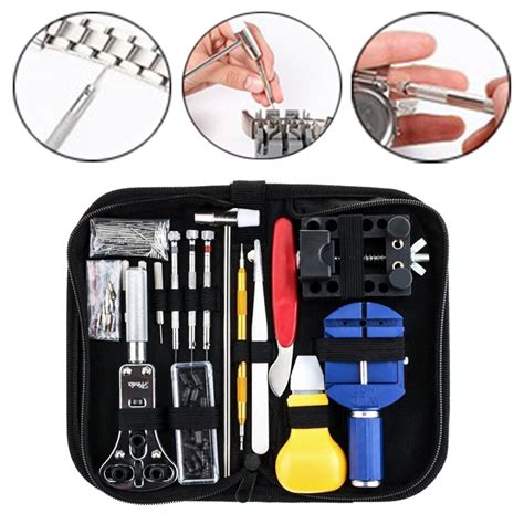 147Pcs Watch Repair Tool Kit Link Pin Remover Opener Hammer Watches