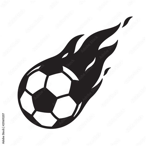 soccer ball vector football logo icon fire symbol illustration cartoon ...