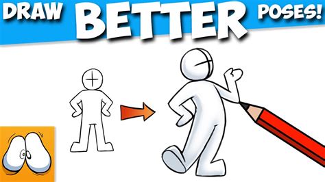 How To Draw BETTER Cartoon Poses! (SO EASY!) - YouTube