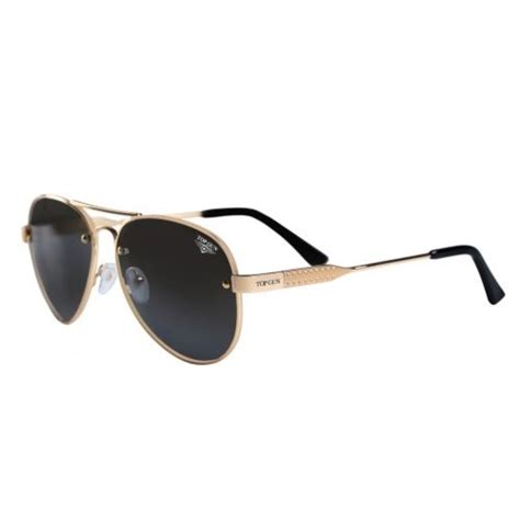 Top Gun® Aviator "Rivet" Sunglasses-Gold - Planewear