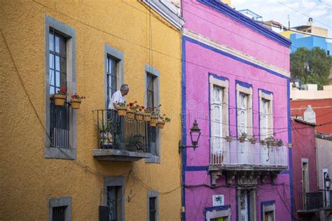 Beautiful Colored Historical Houses in Guanajuato City, Mexico ...