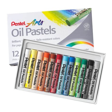 Giz Pastel Oleoso 12 Cores Pentel Shopee Brasil