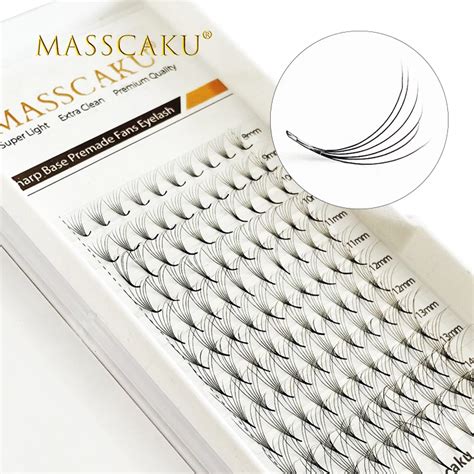 Masscaku Lash Sharp Stem Premade Fans Synthetic Pbt Fiber Materials