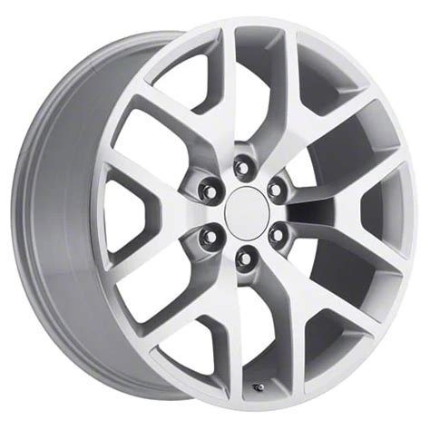 Performance Replicas Silverado Pr Silver Machined Lug Wheel