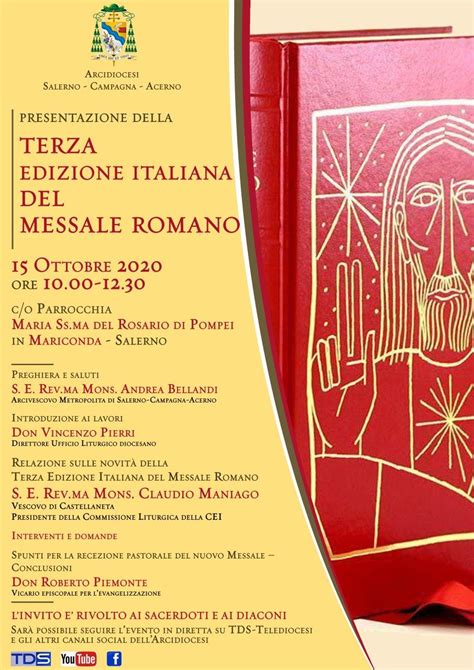 Presentata A Salerno La Terza Edizione Del Messale Romano Tds Tele