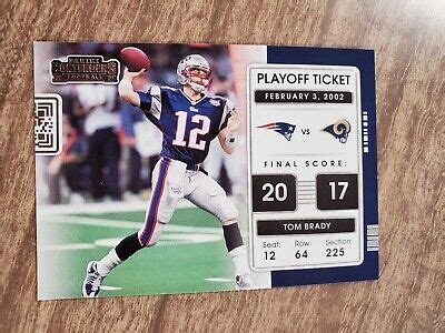 Tom Brady 2021 Panini Contenders Playoff Ticket EBay