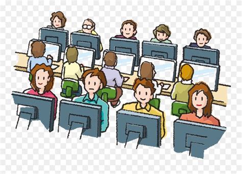 Class Clipart Computer, Class Computer Transparent - Computer Room Clipart Png | Computer room ...