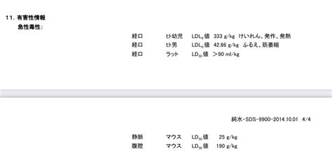 猫貸し屋イカ気味 on Twitter 水でだってLD50やLDL0最小致死量は調べてあるんだよな