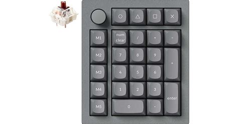Keychron Q Numeric Keypad Grey Gateron G Pro Brown Hot Swappable Aluminum Frame Rgb