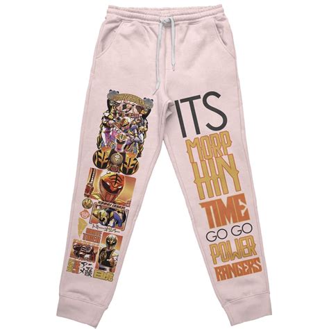 White Ranger Mighty Morphin Power Rangers Streetwear Sweatpants Anime Ape