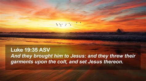 Luke 19 35 ASV Desktop Wallpaper And They Brought Him To Jesus And