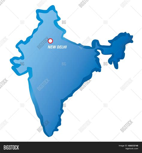 Map India New Delhi Vector & Photo (Free Trial) | Bigstock