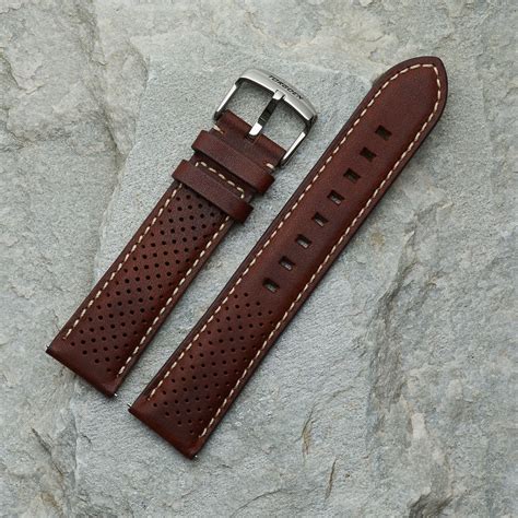 Brown Leather Strap Watch Strap 20mm Silver Buckle Torgoen