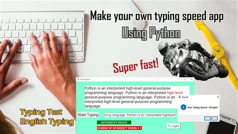 Make Typing Speed App Using Python Complete Project With Source Code