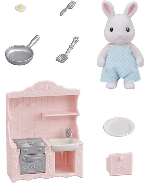 Conjunto Cozinha Papai Coelho Neve Sylvanian Families Epoch F Tima