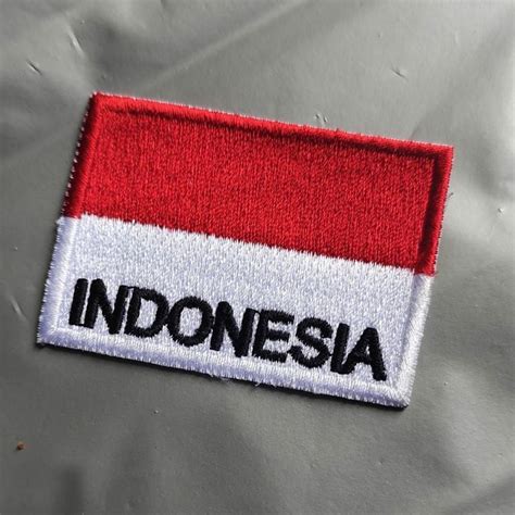 Jual Patch Emblem Badge Bendera Badge INDONESIA Merah Putih Bordir