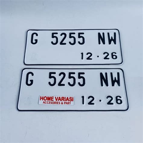 Plat Nomor Motor Putih Standar Terbaru Harga Sepasang Lazada Indonesia