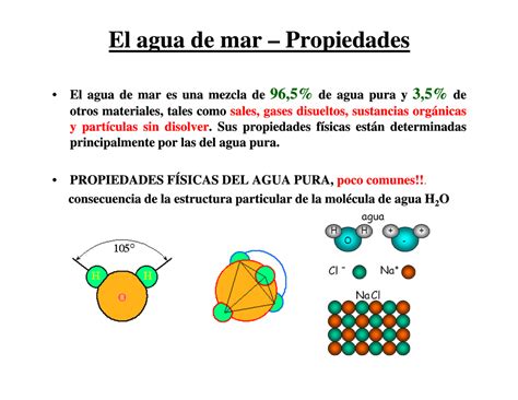 El Agua De Mar El Agua De Mar Propiedades Propiedades