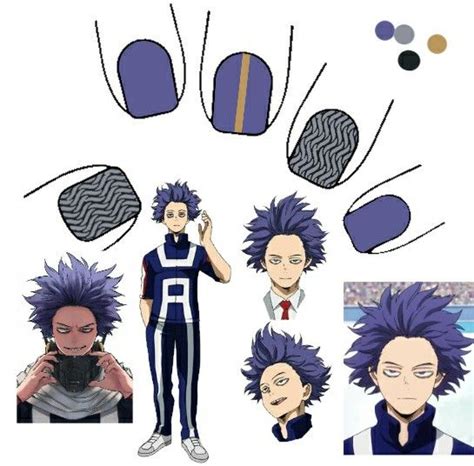 Simple Bnha Shinso Hitoshi Concept Nail Art Anime Nails Disney