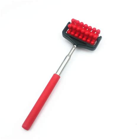 Stainless Steel Telescopic Extendable Roller Massager Back Scratcher