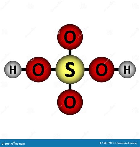 Symbol Für Schwefelsäuremoleküle Stock Abbildung Illustration von