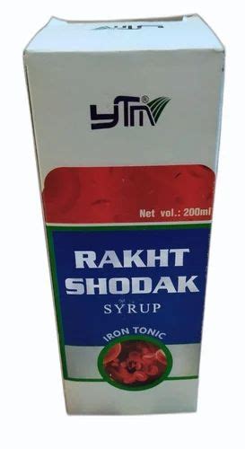 200ml YTM Rakht Shodak Syrup At Rs 200 Box Ayurvedic Syrup In