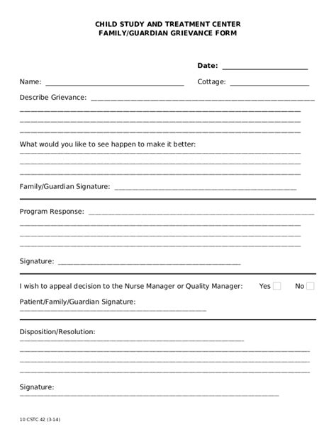 Parent Legal Guardian Grievance Doc Template Pdffiller