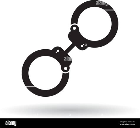 Handcuff Icon Vectorlogo Design Illustration Stock Vector Image And Art