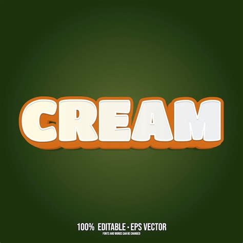 Premium Vector Cream Editable Text Effects Vector