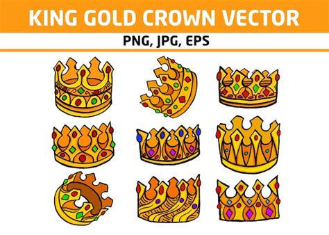 Premium Vector Luxury Golden King Crown Vector