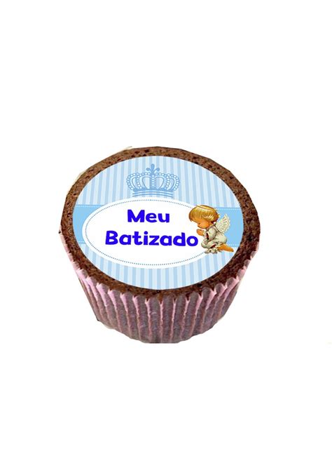 Papel de Arroz Comestível para Cupcakes Batizado Menino Elo7