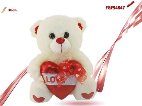 Orso Peluche Con Cuore E Fiocco