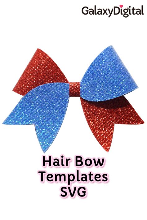 Hair Bow SVG, Cheer Bow Template SVG