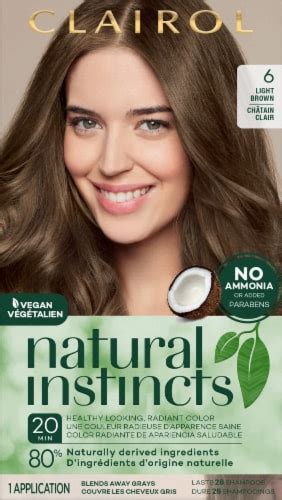 Clairol Natural Instincts 6 Light Brown Hair Color 1 Ct Ralphs